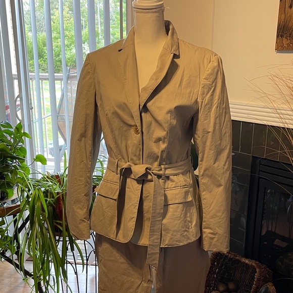 Khaki Two-Piece Suit Set - Picture 7 of 14